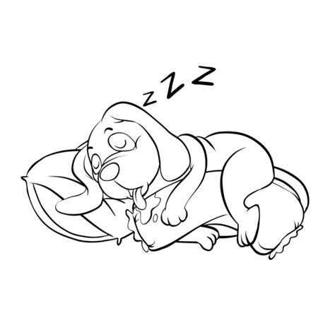 Dibujo de dibujo perrito salchicha durmiendo para colorear: Aprende como Dibujar y Colorear Fácil con este Paso a Paso, dibujos de Un Perro Durmiendo, como dibujar Un Perro Durmiendo para colorear e imprimir