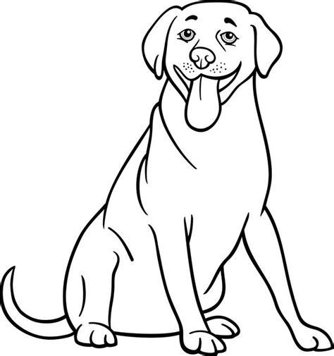 Vinilo Pixerstick Labrador retriever perro de dibujos: Aprender a Dibujar Fácil, dibujos de Un Perro Labrador, como dibujar Un Perro Labrador para colorear e imprimir
