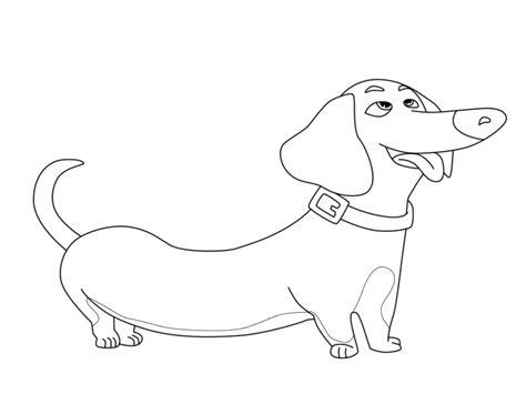 Descargamos dibujos para colorear – Mascotas.: Dibujar y Colorear Fácil, dibujos de Un Perro Salchicha Kawaii, como dibujar Un Perro Salchicha Kawaii para colorear