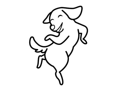 Dibujo de Perro saltando para Colorear - Dibujos.net: Aprender como Dibujar Fácil, dibujos de Un Perro Saltando, como dibujar Un Perro Saltando paso a paso para colorear