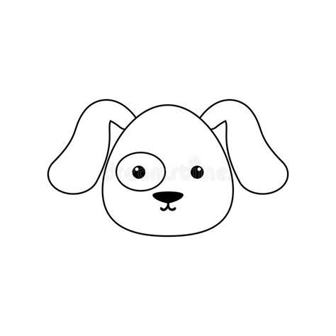 Cara del dibujo del perro ilustración del vector: Aprende como Dibujar y Colorear Fácil, dibujos de Un Perro Solo La Cara, como dibujar Un Perro Solo La Cara para colorear e imprimir