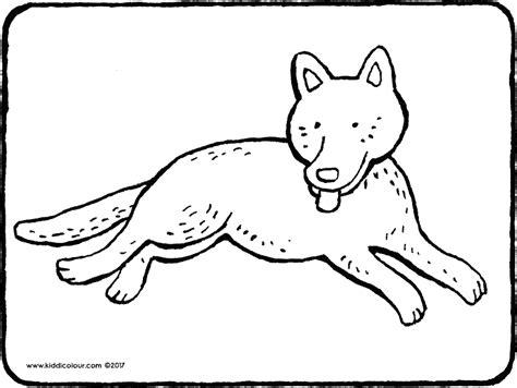 perro colouring pages - kiddicolour: Dibujar y Colorear Fácil, dibujos de Un Perro Tumbado, como dibujar Un Perro Tumbado para colorear e imprimir