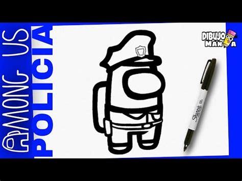 COMO DIBUJAR AL POLICIA DE AMONG US | FÁCIL | PASO A PASO: Dibujar Fácil, dibujos de Un Personaje De Fall Guys, como dibujar Un Personaje De Fall Guys para colorear
