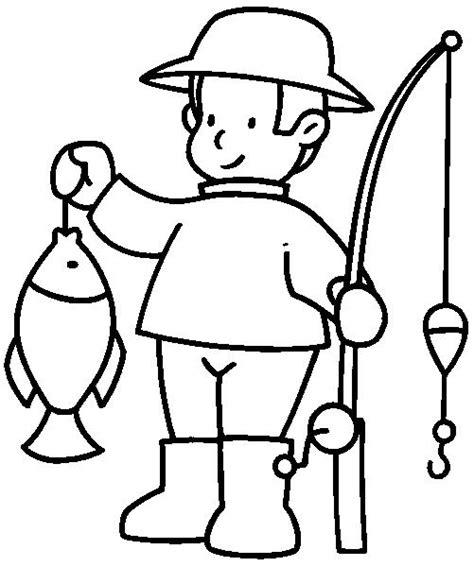 Pinto Dibujos: Pescador para colorear: Aprender a Dibujar Fácil, dibujos de Un Pescador, como dibujar Un Pescador paso a paso para colorear