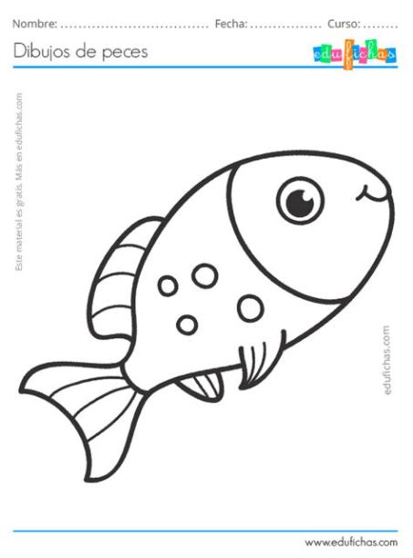 Dibujos de Peces para Colorear. Descarga Gratis Dibujos: Aprende como Dibujar Fácil, dibujos de Un Pez Para Niños, como dibujar Un Pez Para Niños paso a paso para colorear