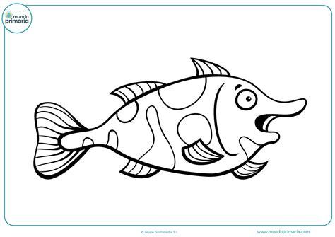 Dibujos de Peces para Colorear (Imprimir Gratis): Dibujar Fácil con este Paso a Paso, dibujos de Un Pez Pequeño, como dibujar Un Pez Pequeño para colorear