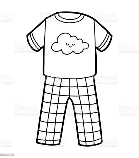 Ilustración de Libro Para Colorear Pijama Con Nube Linda: Dibujar y Colorear Fácil con este Paso a Paso, dibujos de Un Pijama, como dibujar Un Pijama paso a paso para colorear