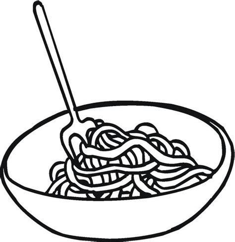 Pasta Coloring Page - HiColoringPages | Food coloring: Dibujar y Colorear Fácil, dibujos de Un Plato De Espaguetis, como dibujar Un Plato De Espaguetis para colorear