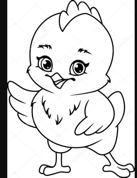 Imágenes: pollo para colorear | Página Para Colorear: Dibujar Fácil con este Paso a Paso, dibujos de Un Pollito Para Niños, como dibujar Un Pollito Para Niños para colorear