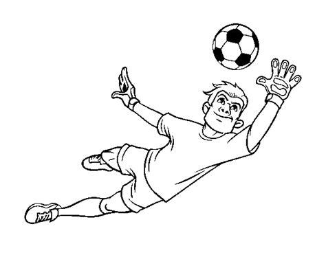 Dibujo de Un portero de fútbol para Colorear - Dibujos.net: Aprende como Dibujar y Colorear Fácil con este Paso a Paso, dibujos de Un Portero, como dibujar Un Portero para colorear