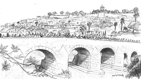 Dibujos de la Ribera del Guadaíra para colorear en el: Dibujar Fácil con este Paso a Paso, dibujos de Un Puente Romano, como dibujar Un Puente Romano para colorear