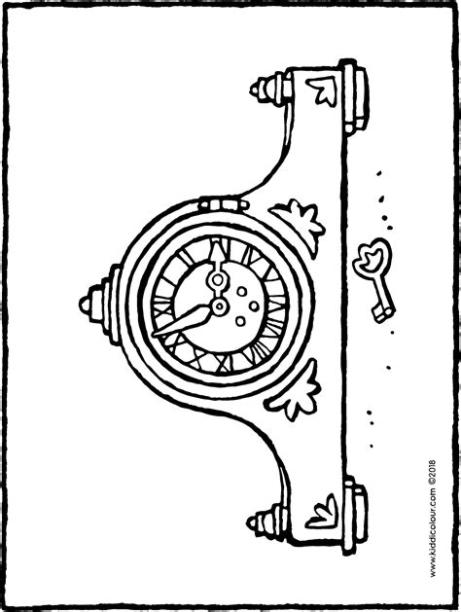 un reloj antiguo - kiddicolour: Dibujar y Colorear Fácil, dibujos de Un Reloj Antiguo, como dibujar Un Reloj Antiguo para colorear e imprimir