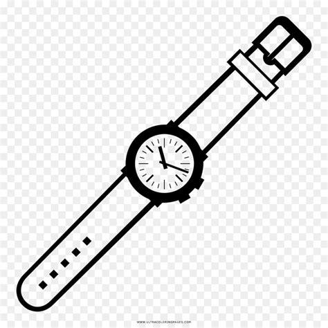 Reloj. Dibujo. Libro Para Colorear imagen png - imagen: Dibujar Fácil, dibujos de Un Reloj De Mano, como dibujar Un Reloj De Mano para colorear e imprimir