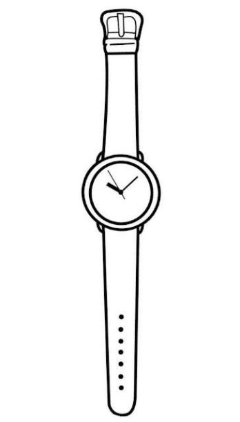 DIBUJO RELOJ DE PULSERA PARA COLOREAR: Dibujar Fácil con este Paso a Paso, dibujos de Un Reloj De Mano, como dibujar Un Reloj De Mano paso a paso para colorear