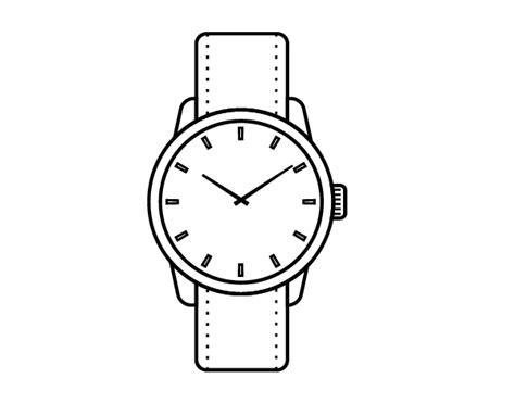 Dibujo de Reloj de pulsera para Colorear - Dibujos.net: Aprender a Dibujar Fácil con este Paso a Paso, dibujos de Un Reloj De Mano, como dibujar Un Reloj De Mano para colorear