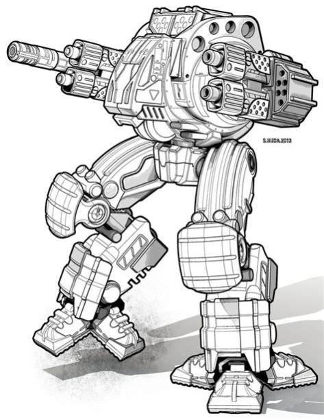 Dibujos De War Robots Para Colorear: Dibujar y Colorear Fácil, dibujos de Un Robot De Guerra, como dibujar Un Robot De Guerra paso a paso para colorear