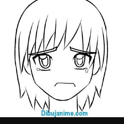 Como dibujar Expresiones del rostro en el Anime: Dibujar Fácil, dibujos de Un Rostro Inclinado, como dibujar Un Rostro Inclinado para colorear