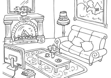 Coloring page living room - img 25997. | Páginas para: Dibujar Fácil, dibujos de Un Salon, como dibujar Un Salon para colorear e imprimir