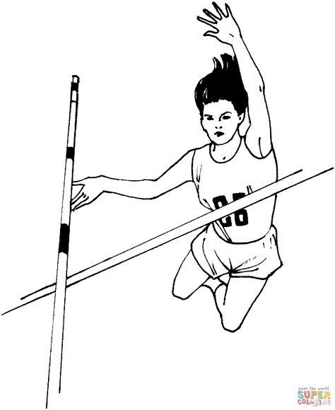 Dibujo de Salto de Pértiga Femenino para colorear: Dibujar Fácil, dibujos de Un Salto De Pertiga, como dibujar Un Salto De Pertiga para colorear e imprimir