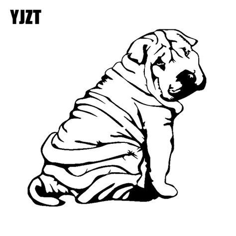 YJZT 18CM*17.9CM Decor Art Dog Animal Shar Pei Puppy Vinyl: Aprende como Dibujar y Colorear Fácil con este Paso a Paso, dibujos de Un Shar Pei, como dibujar Un Shar Pei para colorear