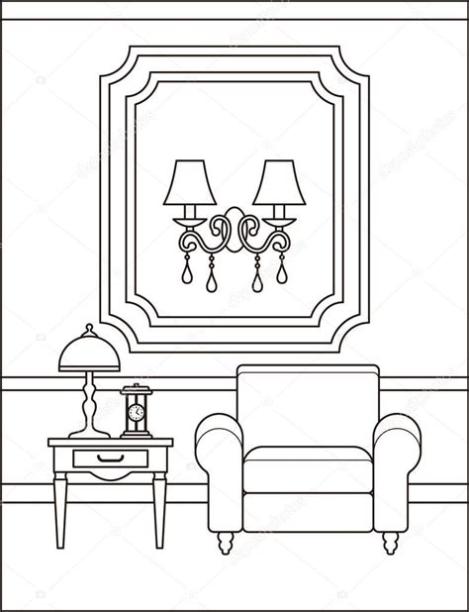 Animado: sillon para colorear | Interior de habitación de: Dibujar y Colorear Fácil, dibujos de Un Sillon En Perspectiva, como dibujar Un Sillon En Perspectiva para colorear e imprimir