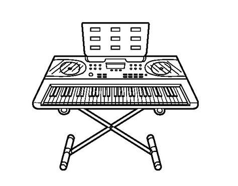 Dibujo de Piano sintetizador para Colorear - Dibujos.net: Aprender a Dibujar Fácil, dibujos de Un Sintetizador, como dibujar Un Sintetizador paso a paso para colorear
