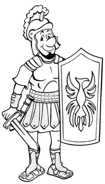 Sonhando com cores: Soldado romano - para colorir: Aprender como Dibujar Fácil, dibujos de Un Soldado Medieval, como dibujar Un Soldado Medieval paso a paso para colorear