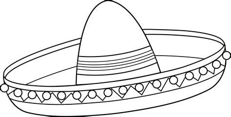Mexican Sombrero Line Art - Free Clip Art: Aprende como Dibujar Fácil, dibujos de Un Sombrero Mexicano, como dibujar Un Sombrero Mexicano paso a paso para colorear