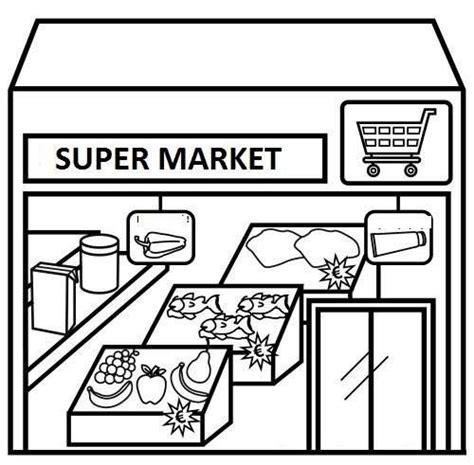 Pin by Discover Academy Gardner on Supermarket Coloring: Aprende como Dibujar Fácil, dibujos de Un Supermercado, como dibujar Un Supermercado para colorear