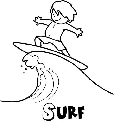 Surf en verano: Dibujos para colorear: Aprender a Dibujar y Colorear Fácil, dibujos de Un Surfista, como dibujar Un Surfista para colorear e imprimir
