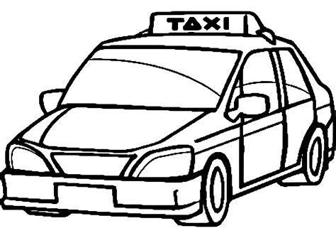 Taxi (Transporte) – Colorear dibujos gratis: Aprende a Dibujar Fácil con este Paso a Paso, dibujos de Un Taxi, como dibujar Un Taxi paso a paso para colorear