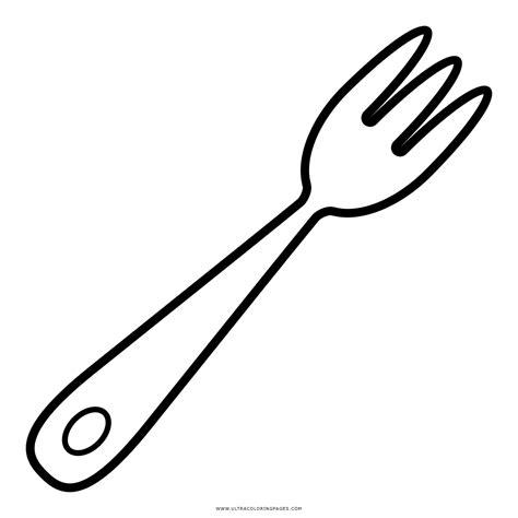 Dibujo De Tenedor Para Colorear - Ultra Coloring Pages: Dibujar y Colorear Fácil, dibujos de Un Tenedor, como dibujar Un Tenedor para colorear
