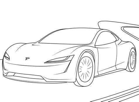Dibujos de Tesla Modelo 3 para Colorear para Colorear: Dibujar Fácil, dibujos de Un Tesla, como dibujar Un Tesla para colorear e imprimir