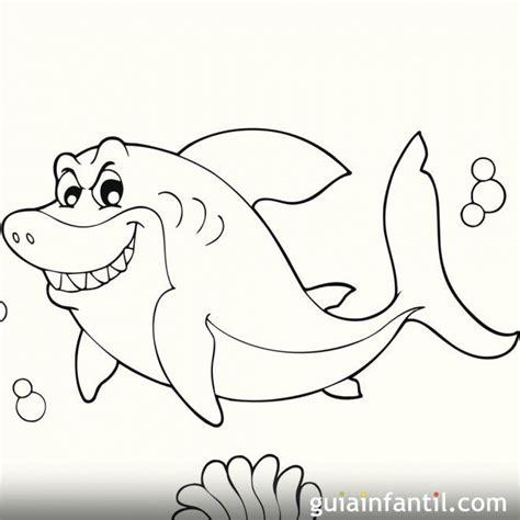 Dibujo de un tiburón para colorear - Dibujos de animales: Dibujar Fácil, dibujos de Un Tiburon Animado, como dibujar Un Tiburon Animado paso a paso para colorear