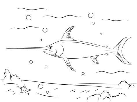 Dibujos para colorear: Peces espada imprimible. gratis: Aprende a Dibujar y Colorear Fácil con este Paso a Paso, dibujos de Un Tiburon Espada, como dibujar Un Tiburon Espada paso a paso para colorear
