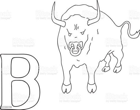 Ilustración de Mano De Vector Dibujado Ilustración Letra: Aprende a Dibujar Fácil, dibujos de Un Toro Realista, como dibujar Un Toro Realista paso a paso para colorear