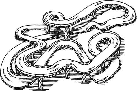 Pista De Corridas De Desenho De Brinquedo - Arte vetorial: Dibujar Fácil, dibujos de Un Track, como dibujar Un Track para colorear e imprimir