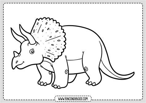 Dibujo Dinosaurios Triceratops Colorear - Rincon Dibujos: Aprende a Dibujar y Colorear Fácil con este Paso a Paso, dibujos de Un Triceratops Para Niños, como dibujar Un Triceratops Para Niños paso a paso para colorear