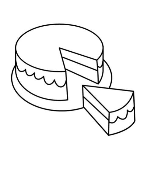 Dibujo de Pedazo de pastel para colorear