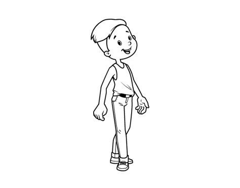 Dibujo de Niño con tupé para Colorear - Dibujos.net: Aprende como Dibujar Fácil, dibujos de Un Tupé, como dibujar Un Tupé para colorear e imprimir