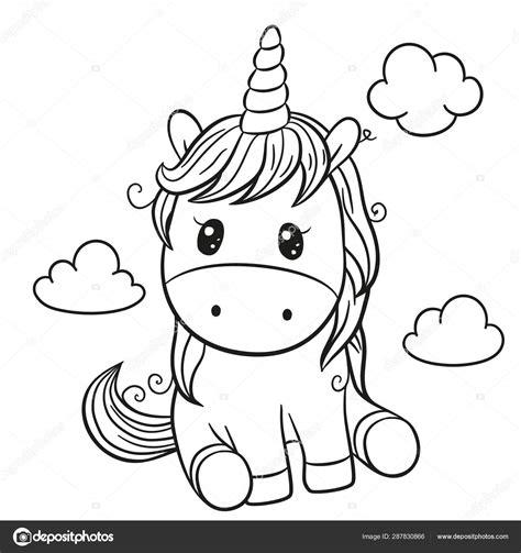 Unicornio de dibujos animados esbozado para colorear libro: Aprende a Dibujar y Colorear Fácil, dibujos de Un Unicornio Animado, como dibujar Un Unicornio Animado para colorear e imprimir