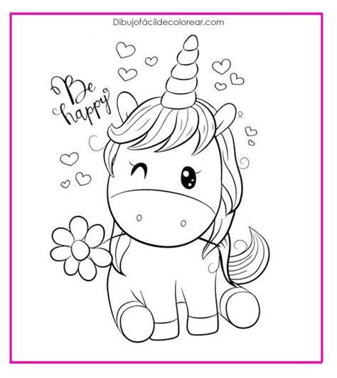 ᐈ Dibujo de unicornio Fácil de Colorear -【 Fáciles y: Dibujar y Colorear Fácil con este Paso a Paso, dibujos de Un Unicornio Bebe, como dibujar Un Unicornio Bebe para colorear e imprimir