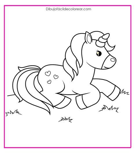ᐈ Dibujo de unicornio Fácil de Colorear -【 Fáciles y: Dibujar y Colorear Fácil con este Paso a Paso, dibujos de Un Unicornio Bebe, como dibujar Un Unicornio Bebe paso a paso para colorear