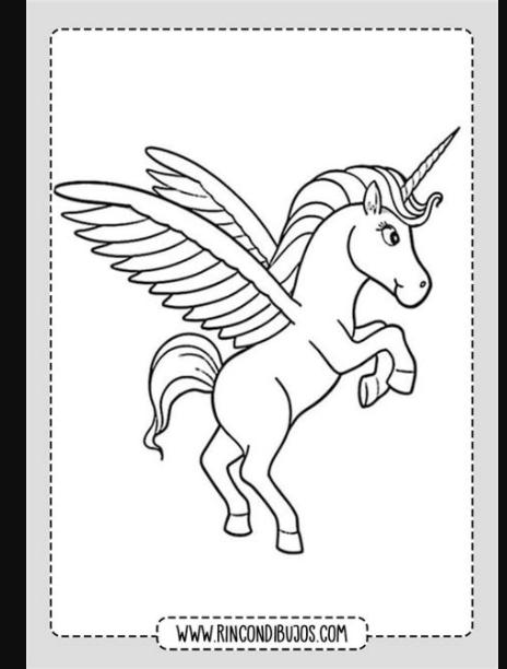 Dibujos de Unicornios con Alas - Rincon Dibujos | Dibujos: Dibujar y Colorear Fácil, dibujos de Un Unicornio Con Alas, como dibujar Un Unicornio Con Alas para colorear e imprimir