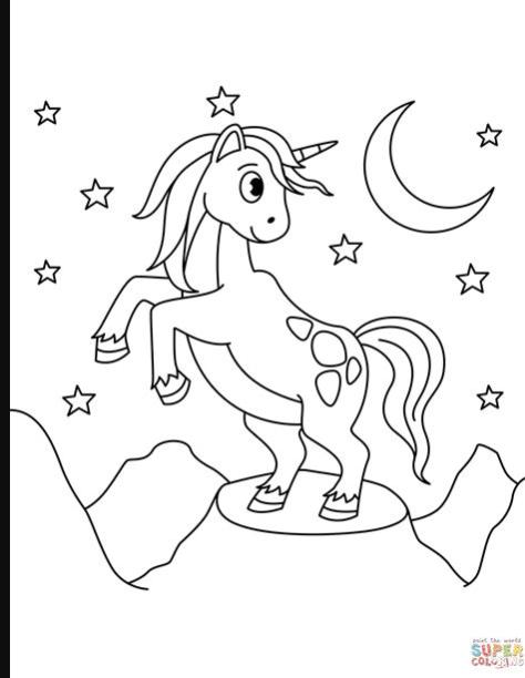 Dibujo de Unicornio de medianoche para colorear | Dibujos: Aprender a Dibujar y Colorear Fácil, dibujos de Un Unicornio En Paint, como dibujar Un Unicornio En Paint para colorear e imprimir