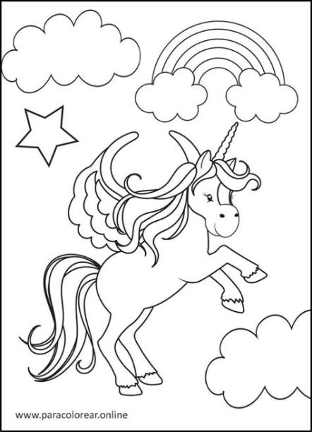 Los mejores Dibujos de Unicornios para Colorear Imprimir y: Dibujar y Colorear Fácil con este Paso a Paso, dibujos de Un Unicornioç, como dibujar Un Unicornioç para colorear e imprimir
