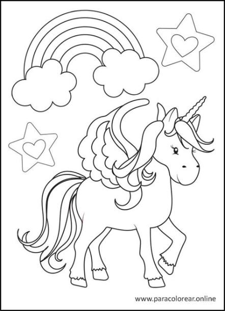 Los mejores Dibujos de Unicornios para Colorear Imprimir y: Aprende a Dibujar Fácil, dibujos de Un Unicornioç, como dibujar Un Unicornioç paso a paso para colorear