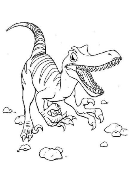 Dibujos para colorear velociraptor - es.hellokids.com: Dibujar Fácil, dibujos de Un Velociraptor Para Niños, como dibujar Un Velociraptor Para Niños para colorear