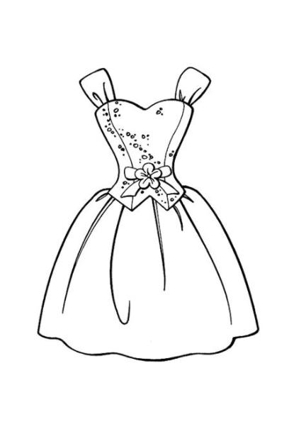 Menta Más Chocolate - RECURSOS y ACTIVIDADES PARA: Dibujar Fácil, dibujos de Un Vestido De Moda, como dibujar Un Vestido De Moda paso a paso para colorear