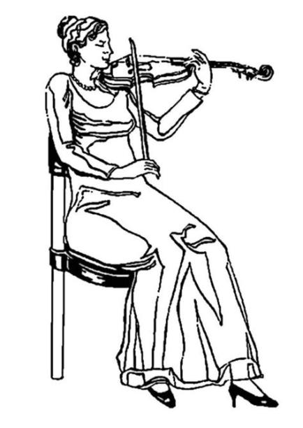 Dibujo para colorear Violinista - Dibujos Para Imprimir: Dibujar y Colorear Fácil, dibujos de Un Violinista, como dibujar Un Violinista para colorear